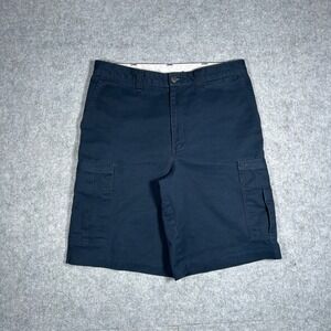 Dickies Cargo Shorts Mens 34(32x10) Navy Blue Loose Fit Workwear Skate Utility